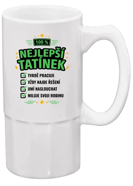 Půllitr 100% nejlepší tatínek