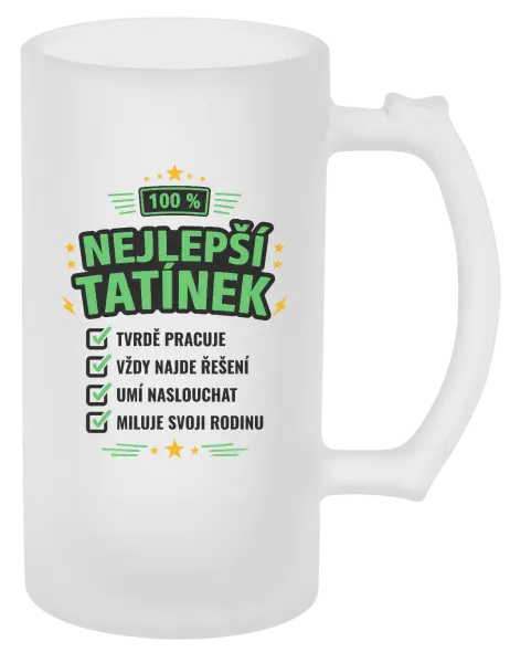 Půllitr 100% nejlepší tatínek