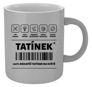 Metalický hrnek Čárový kód - tatínek