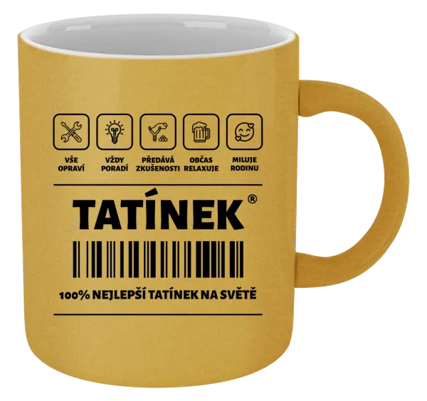 Metalický hrnek Čárový kód - tatínek