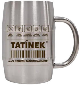 Nerezový chladicí půllitr Čárový kód - tatínek