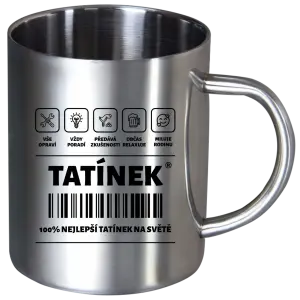 Nerezový hrnek Čárový kód - tatínek