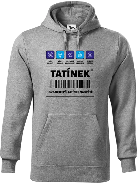 Pánská mikina Čárový kód - tatínek