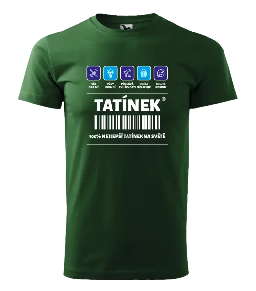 Pánské tričko Čárový kód - tatínek