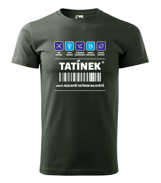 Pánské tričko Čárový kód - tatínek