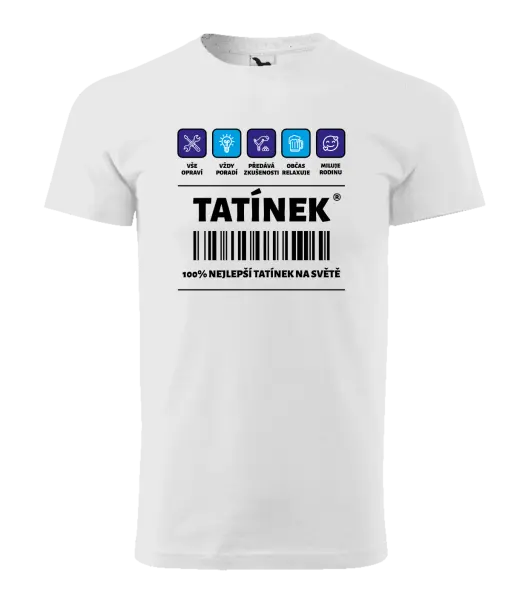 Pánské tričko Čárový kód - tatínek
