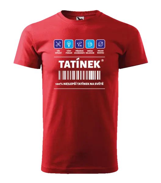 Pánské tričko Čárový kód - tatínek