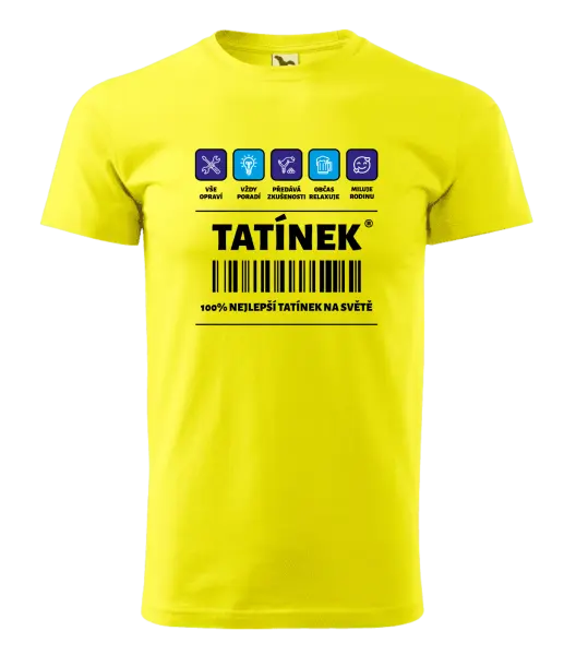 Pánské tričko Čárový kód - tatínek