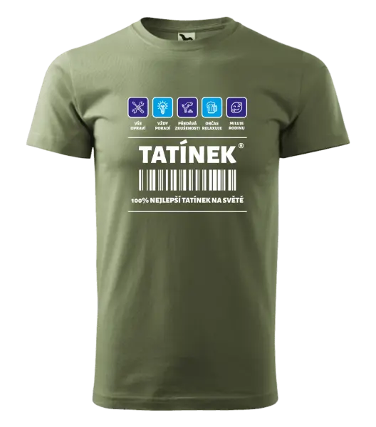 Pánské tričko Čárový kód - tatínek