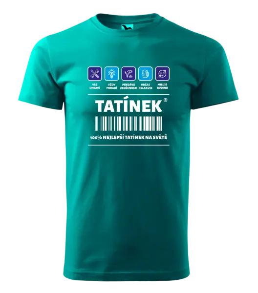 Pánské tričko Čárový kód - tatínek