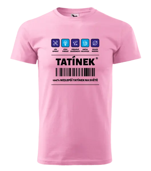 Pánské tričko Čárový kód - tatínek