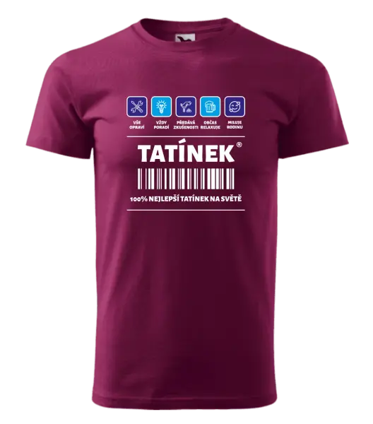 Pánské tričko Čárový kód - tatínek