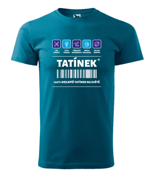 Pánské tričko Čárový kód - tatínek