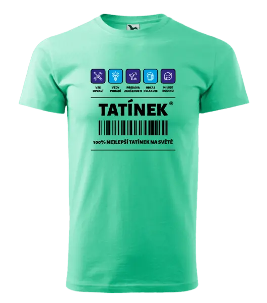 Pánské tričko Čárový kód - tatínek