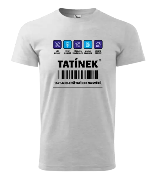 Pánské tričko Čárový kód - tatínek