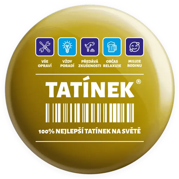 Placka Čárový kód - tatínek