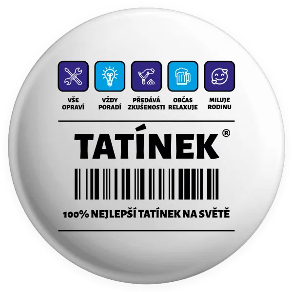 Placka Čárový kód - tatínek