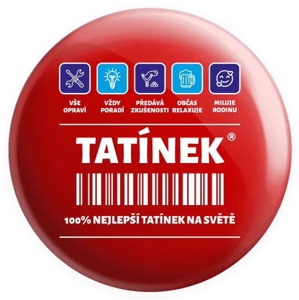 Placka Čárový kód - tatínek