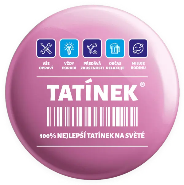 Placka Čárový kód - tatínek