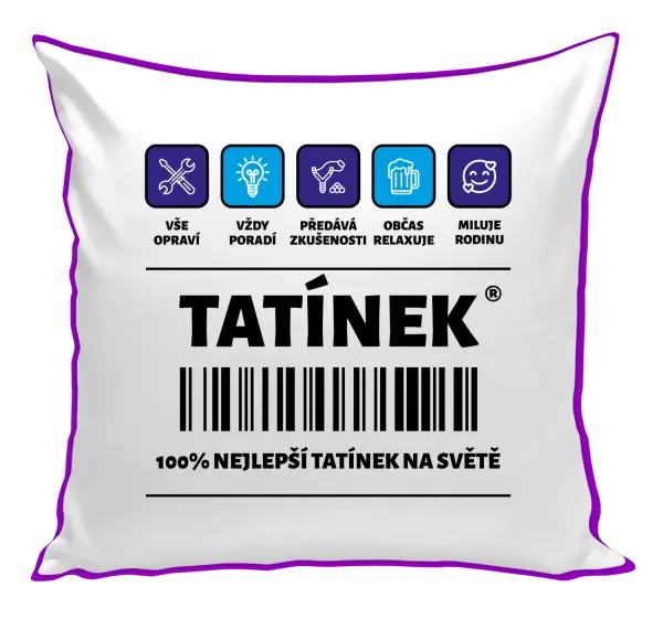 Polštář Čárový kód - tatínek