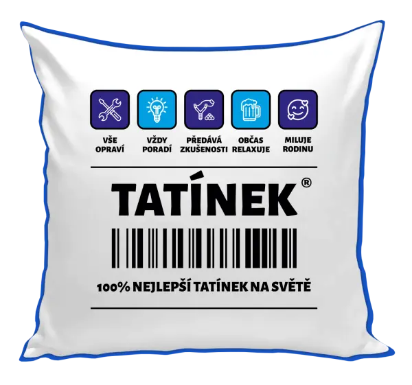 Polštář Čárový kód - tatínek