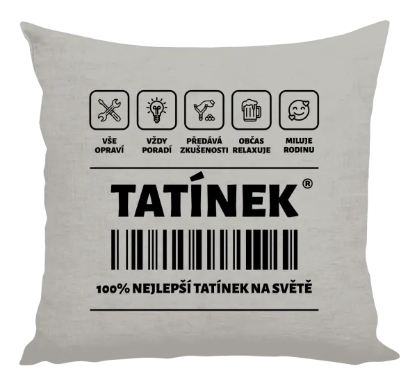 Polštář Čárový kód - tatínek