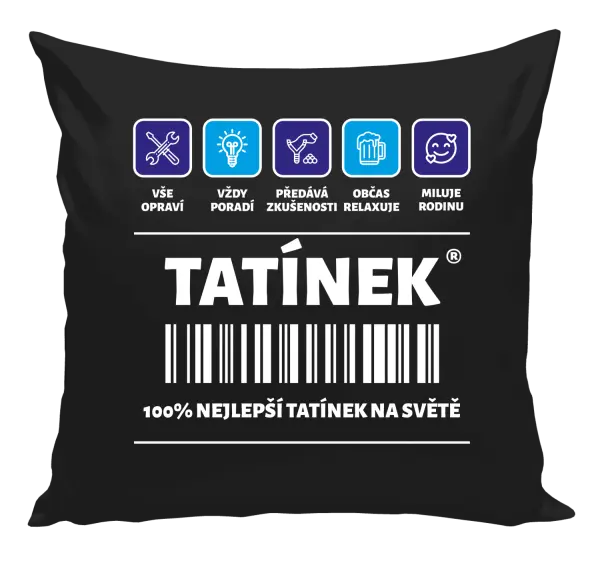 Polštář Čárový kód - tatínek