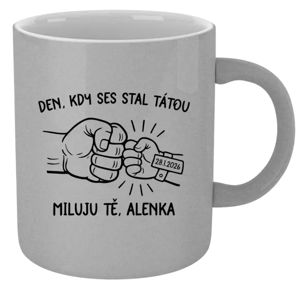 Metalický hrnek Den, kdy ses stal tátou