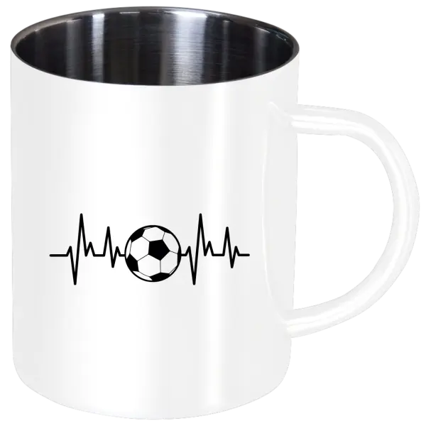 Nerezový hrnek EKG - fotbal