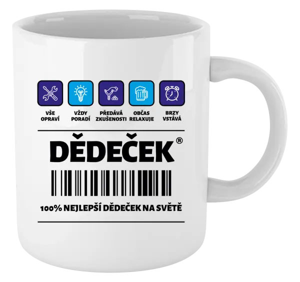 Hrnek Čárový kód - dědeček