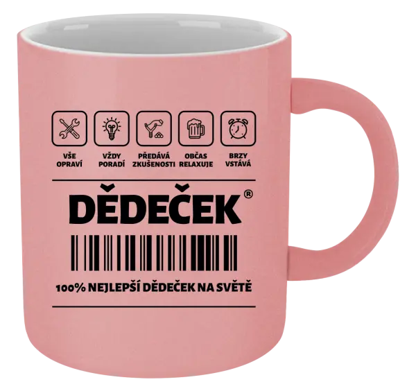 Metalický hrnek Čárový kód - dědeček