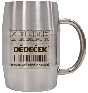 Nerezový chladicí půllitr Čárový kód - dědeček