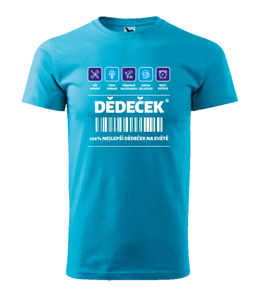 Pánské tričko Čárový kód - dědeček