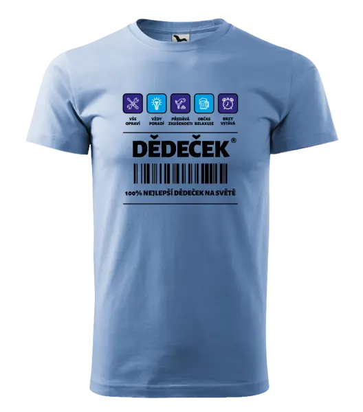 Pánské tričko Čárový kód - dědeček