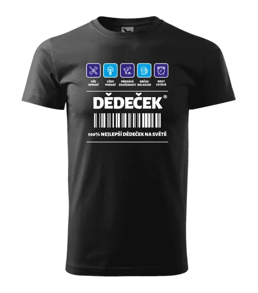 Pánské tričko Čárový kód - dědeček