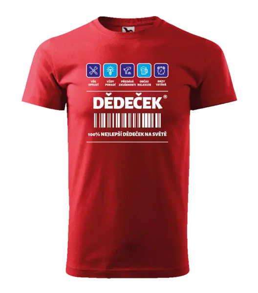 Pánské tričko Čárový kód - dědeček