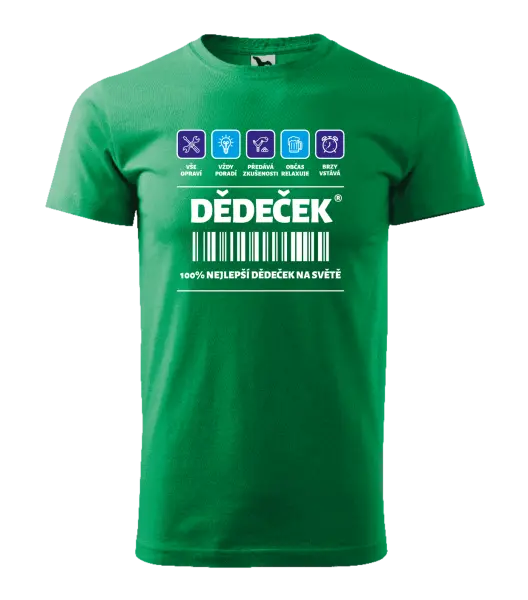 Pánské tričko Čárový kód - dědeček