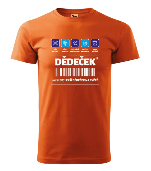 Pánské tričko Čárový kód - dědeček