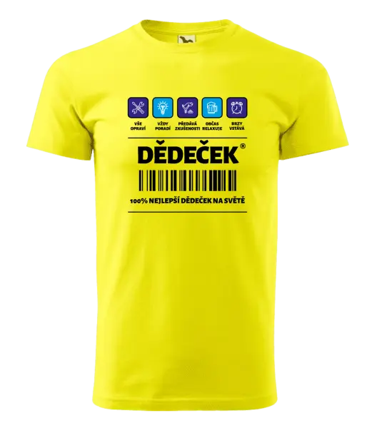 Pánské tričko Čárový kód - dědeček