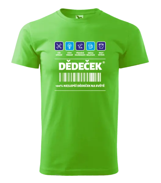 Pánské tričko Čárový kód - dědeček