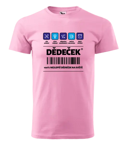 Pánské tričko Čárový kód - dědeček