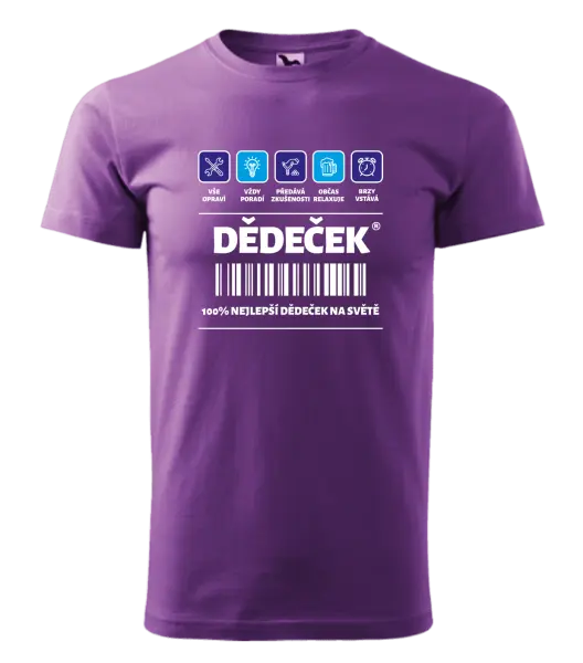 Pánské tričko Čárový kód - dědeček