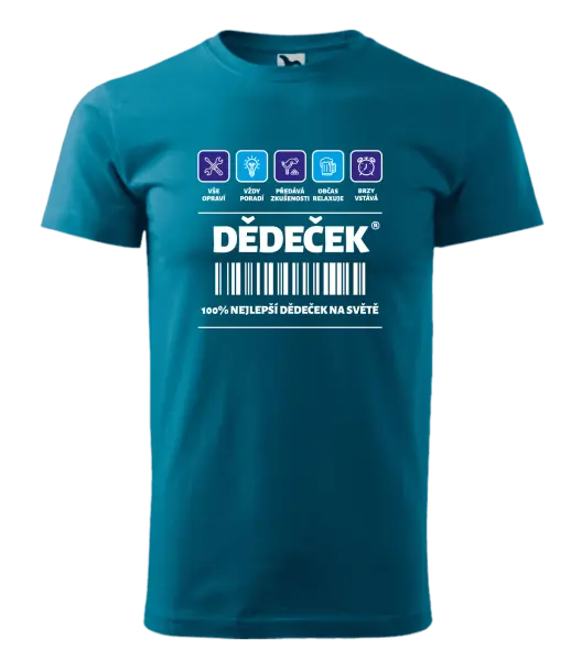 Pánské tričko Čárový kód - dědeček