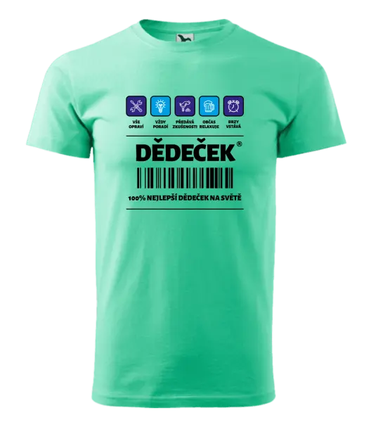 Pánské tričko Čárový kód - dědeček
