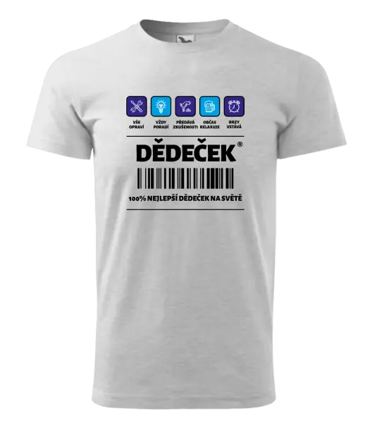 Pánské tričko Čárový kód - dědeček