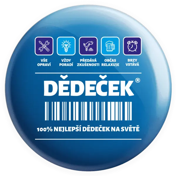 Placka Čárový kód - dědeček