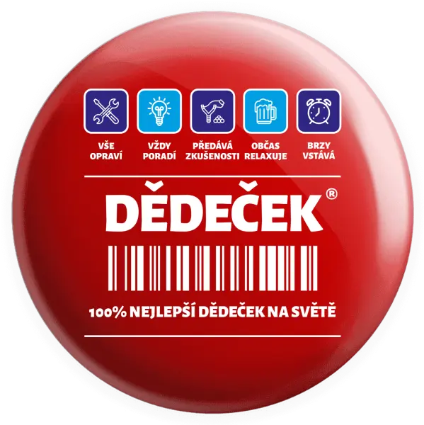 Placka Čárový kód - dědeček