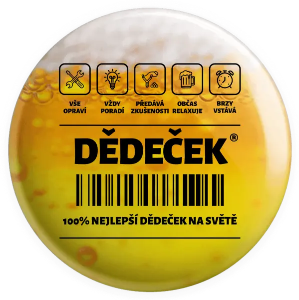 Placka Čárový kód - dědeček
