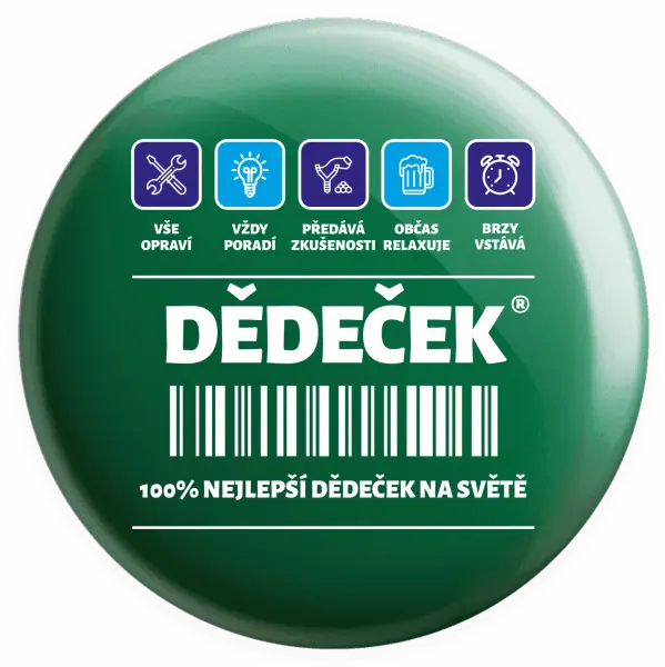 Placka Čárový kód - dědeček