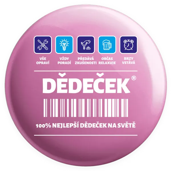 Placka Čárový kód - dědeček